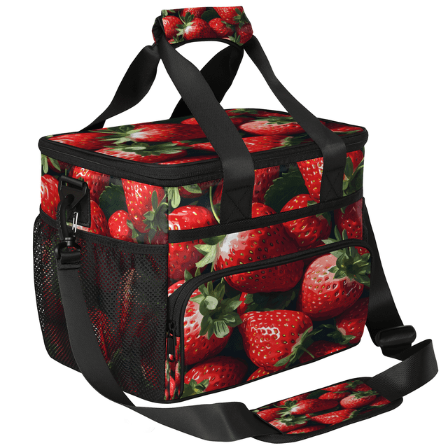 Herdesigns Fresh Strawberries Large Lunch Box for Adults Women Men with ...