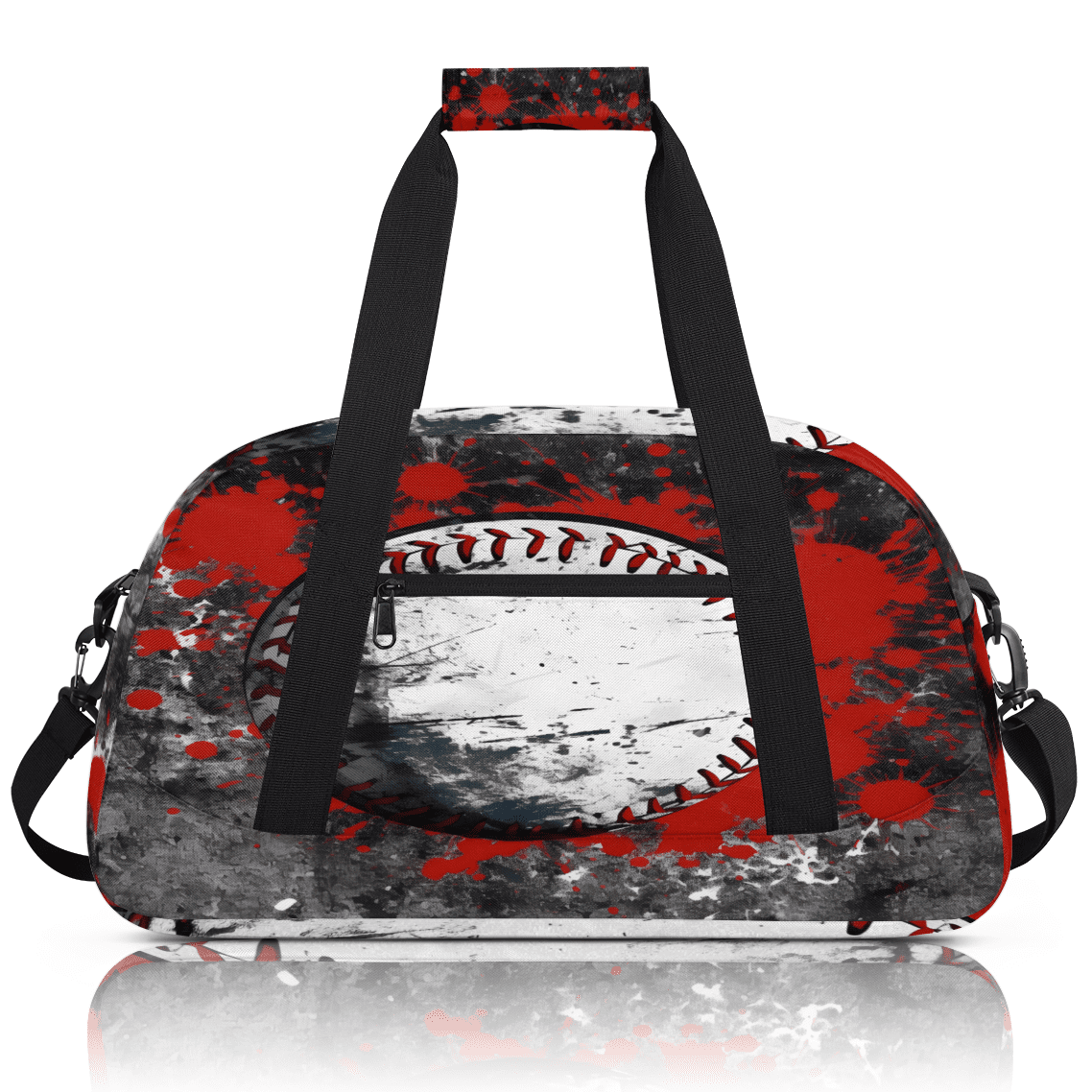 Herdesigns Funny Ball Sports Duffle Bag for Women & Men, Baseball Gym Bag Dance Bag Overnight Bag Carry On Weekender Travel Bag