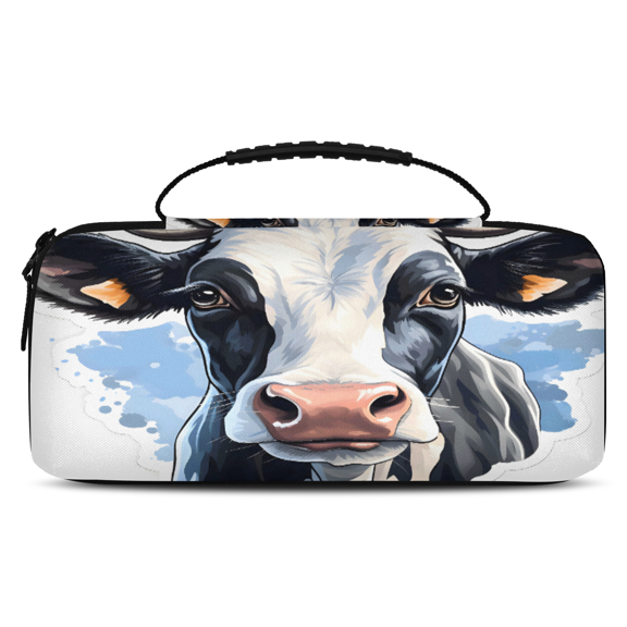 Herdesigns Funny Cow Carrying Case for Nintendo Switch 2 with 20 Game Card Slots, Portable Travel Carry Case for Accessories and Console