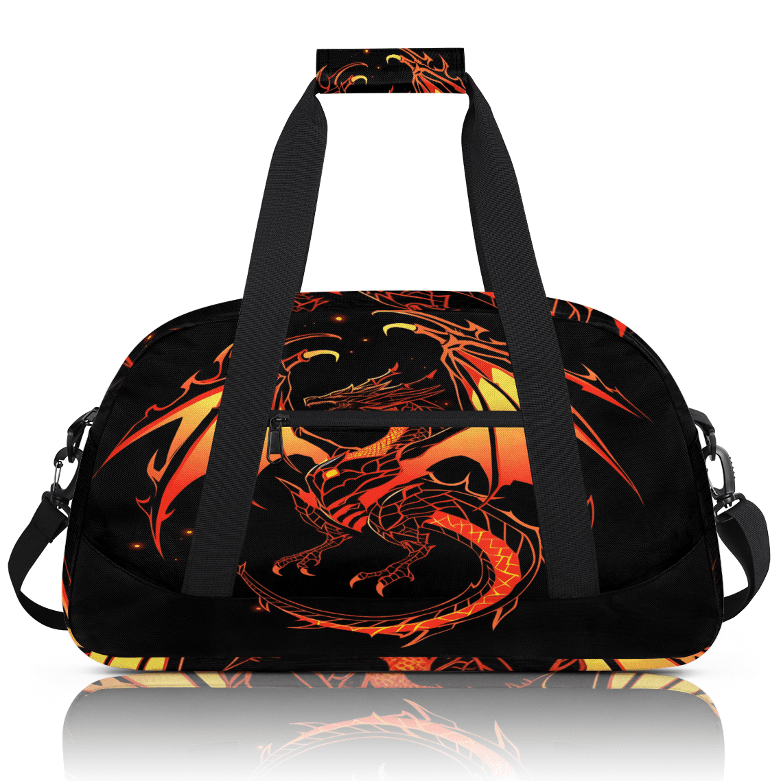 Herdesigns Funny Dinosaur Sports Duffle Bag for Women & Men, Cool Dinosaur Gym Bag Dance Bag Overnight Bag Carry On Weekender Travel Bag
