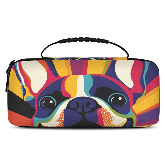 Herdesigns Funny Dog Carry Case Compatible with Nintendo Switch 2, Protective Travel Switch Carrying Case with 20 Game Card Slots for Switch Console & Accessories,Puppy Pet