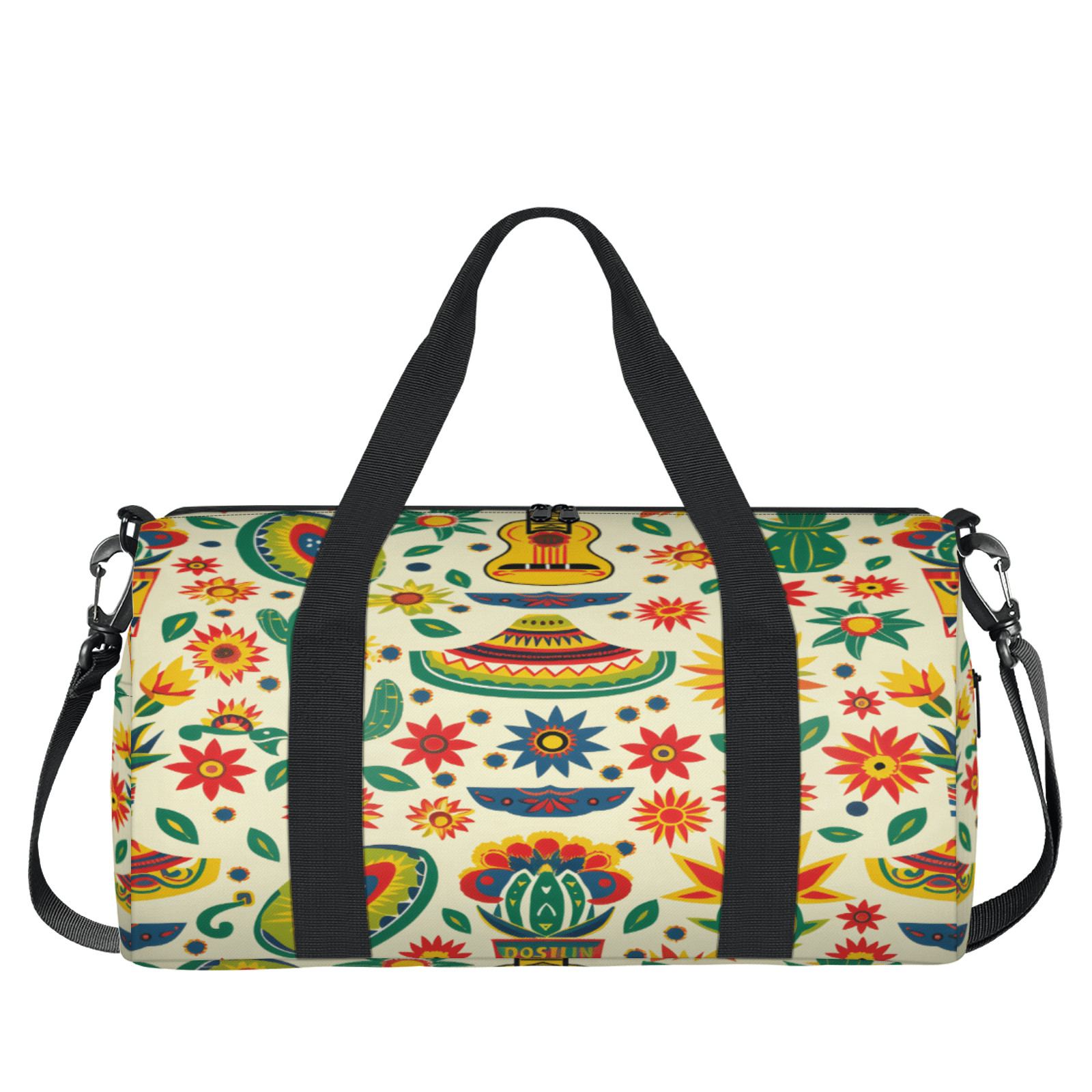 Herdesigns Funny Mexico Theme Gym Bag for Women, Duffle Bag for Travel Sport, Lightweight Waterproof Carry on Weekender Overnight Dance Yoga Workout Bags