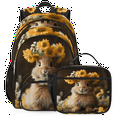 thumbnail image 1 of Herdesigns Funny Rabbit Backpack with Lunch Box Floral Rabbit Lightweight Large Travel Work Laptop Backpacks Set Casual Daypacks, 1 of 8