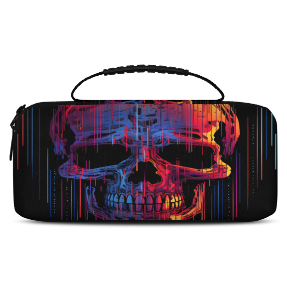 Herdesigns Funny Skull Skeleton Carrying Case for Nintendo Switch 2 with 20 Game Card Slots, Portable Travel Carry Case for Accessories and Console