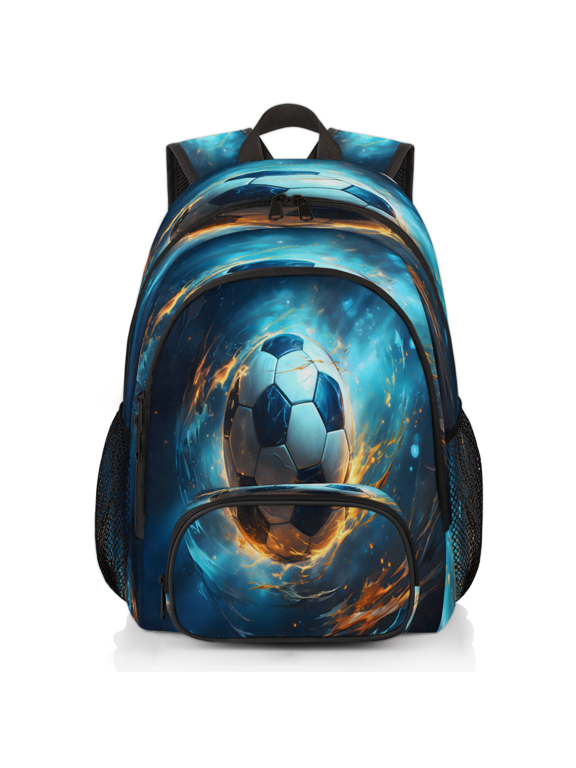 Funny Soccer Laptop Backpack for Women Men, 18.3 Inch Large Computer Backpacks Fashion Teacher Nurse Bag Casual Daypack for Work Travel