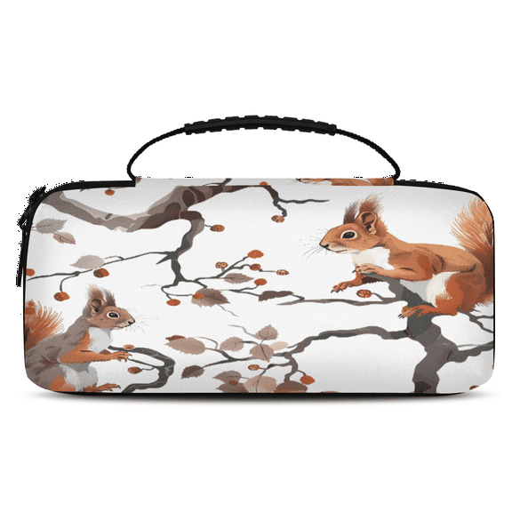 Herdesigns Funny Squirrel Carrying Case for Nintendo Switch 2 with 20 Game Card Slots, Portable Travel Carry Case for Accessories and Console