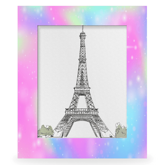 Herdesigns Galaxy Glitter 11x14 Photo Frame, Wooden Picture Frame Fits 11x14in Photo, Wall Hanging or Tabletop Display