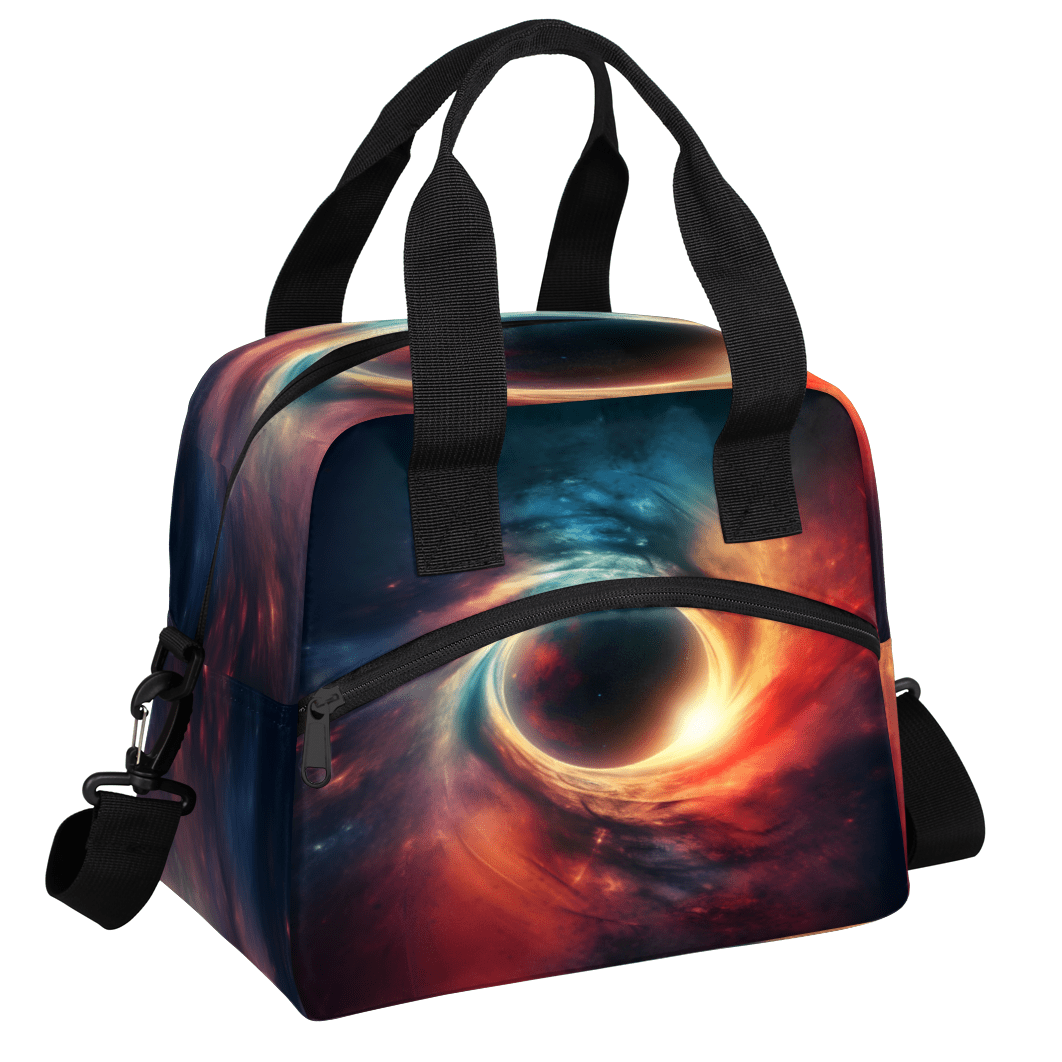 Herdesigns Galaxy Insulated Lunch Bag for Women Men Adults Large Reusable Lunch Box Planets Universe Space Leakproof Cooler Tote Bags with Adjustable Shoulder Strap