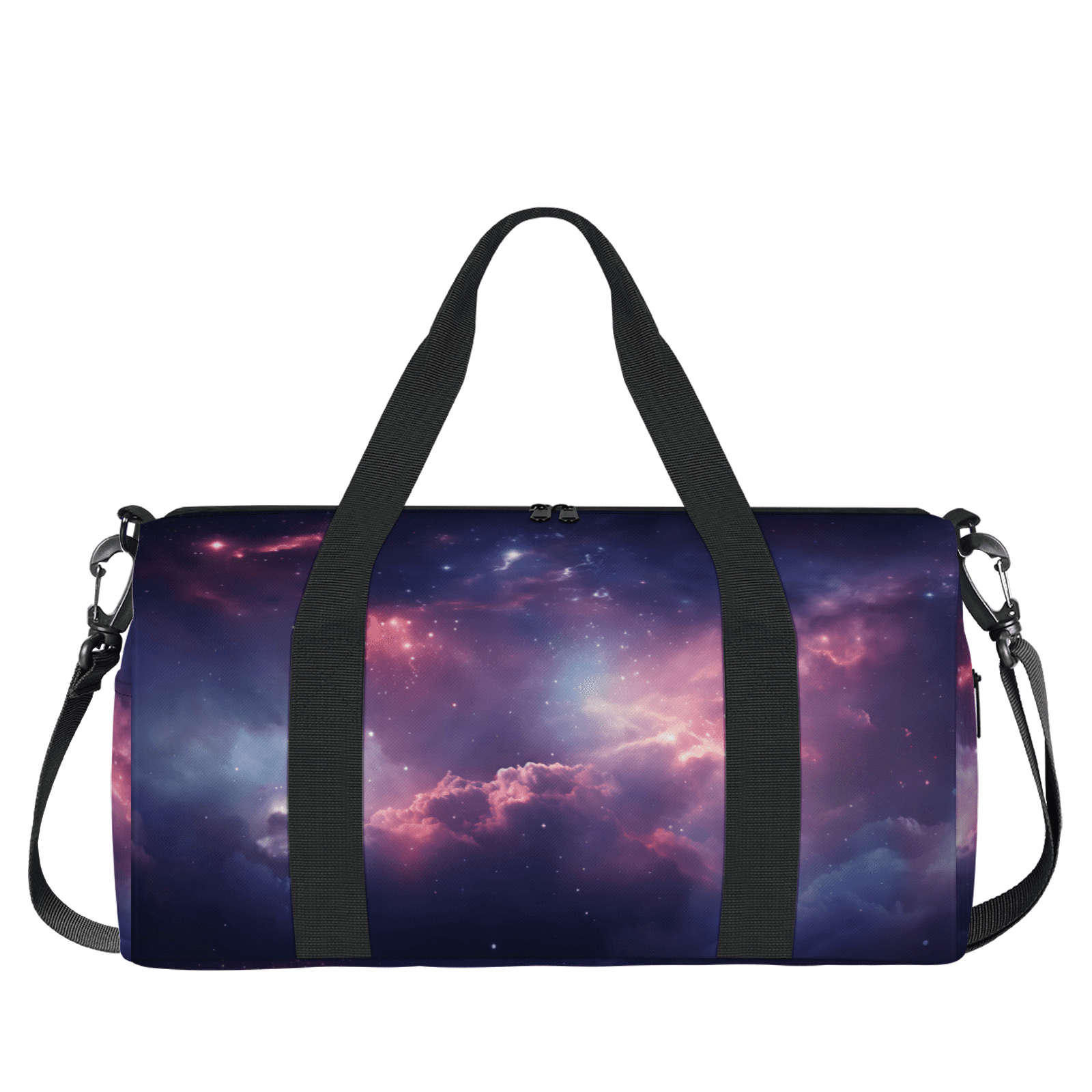 Herdesigns Galaxy Nebula Gym Bag for Women, Duffle Bag for Travel Sport, Starry Sky Space Universe Lightweight Waterproof Carry on Weekender Dance Yoga Workout Bags