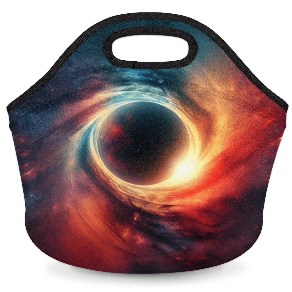 Herdesigns Galaxy Neoprene Lunch Bag, Planets Universe Space Insulated Lunch Box for Women Men Washable Lunch Tote Soft Lunch Container With Zipper for Work Picnic Travel