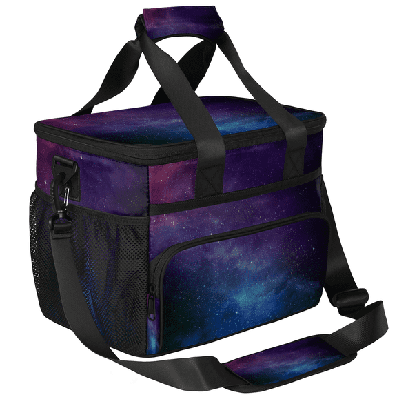 Herdesigns Galaxy Star Outer Space Insulated Large Lunch Bag Lunchbox Reusable Leakproof Cooler Bags with Shoulder Strap for Adult Men Women Work Picnic