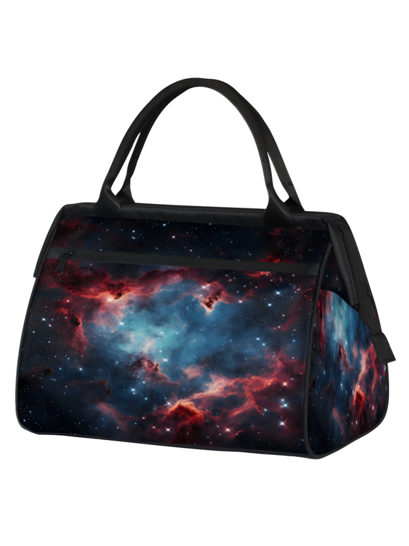 Galaxy Star Outer Space Travel Duffle Bag for Women Men, Waterproof Weekender Carry On Bag, Sport Gym Overnight Tote Hospital Personal Item Bag