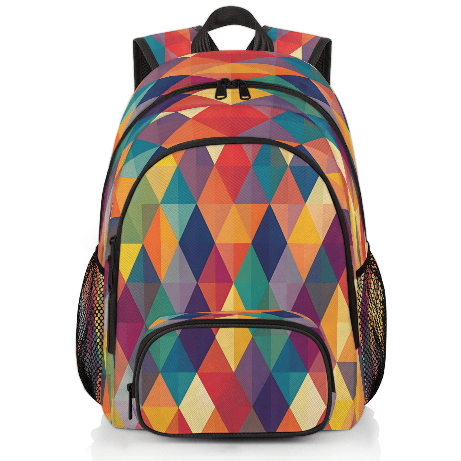 Herdesigns Geometric Printed Laptop Backpack for Women Men, 18.3 Inch ...