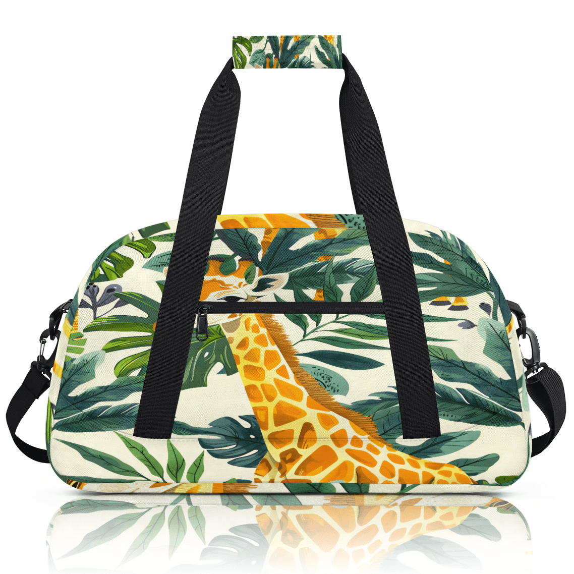 Herdesigns Sports Duffle Bags Travel Duffle Bag Gym Bag Jungle Giraffe Weekender Travel Bag Waterproof Overnight Bag Carry On Travel Tote Bag Dance Bags