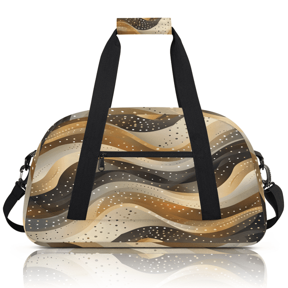 Herdesigns Gold Sports Duffle Bags Travel Duffle Bag Gym Bag Geometric Textured Weekender Travel Bag Waterproof Overnight Bag Carry On Travel Tote Bag Dance Bags