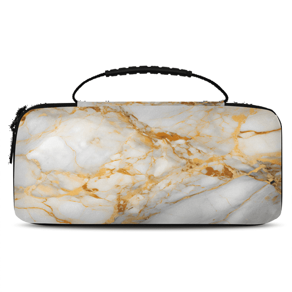Herdesigns Golden Marble Carrying Case for Nintendo Switch 2 with 20 Game Card Slots, Portable Travel Carry Case for Accessories and Console