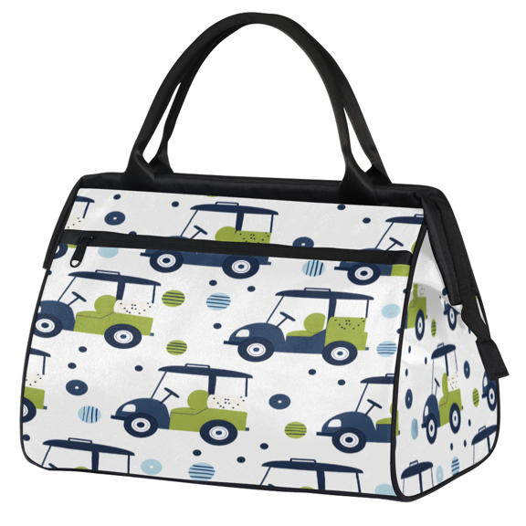 Herdesigns Golf Car Overnight Weekender Bag for Women Men Golf Theme Carry On Overnight Travel Duffle Bag Labor Delivery Bag for Hospital