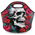 thumbnail image 1 of Herdesigns Sugar Skull Floral Gothic Insulated Lunch Bag Neoprene Lunch Box for Women Men Soft Cooler Bag Washable Lunch Tote for Work Outdoor Picnic, 1 of 7