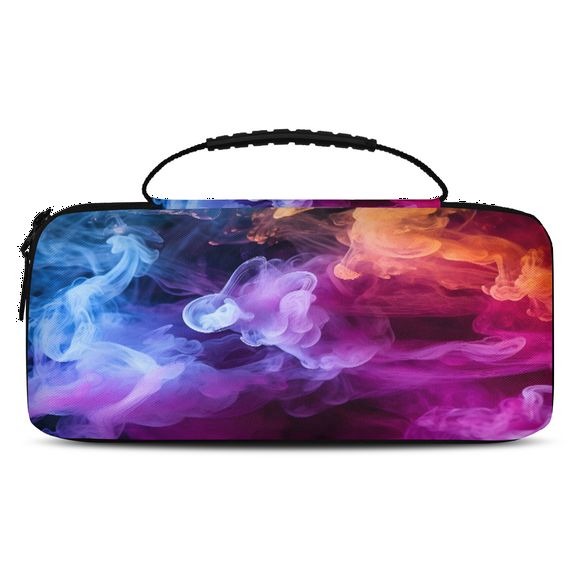 Herdesigns Gradient Colored Carry Case Compatible with Nintendo Switch 2017 & Oled 2021, with 20 Game Card Slots, Colorful Portable Travel Carrying Case Pouch for Accessories & Games