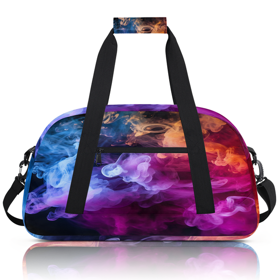 Herdesigns Gradient Colored Sports Duffle Bag for Women & Men, Colorful Gym Bag Dance Bag Overnight Bag Carry On Weekender Travel Bag