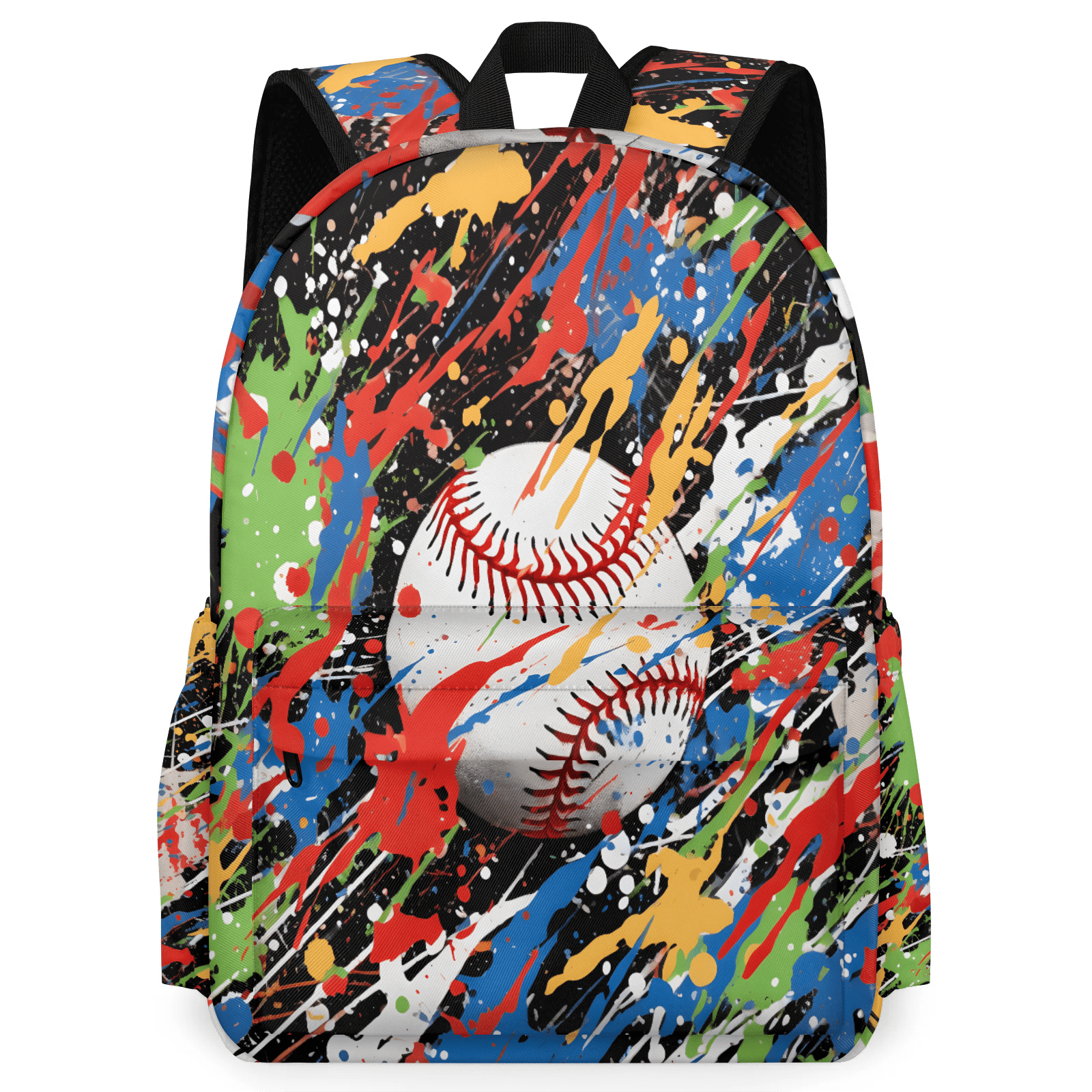 Herdesigns Graffiti Baseball Backpack for Men Women, Lightweight Laptop Backpack 16.3 Inch Softball Sports Casual Daypack for Travel Work Commuter