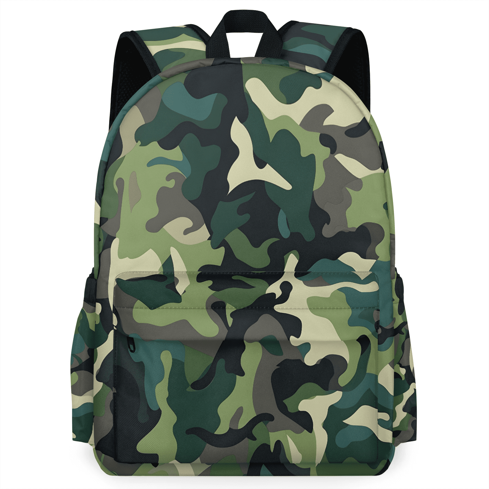 Herdesigns Green Backpack for Men Women, Lightweight Laptop Backpack 16.3 Inch Camo Casual Daypack for Travel Work Commuter