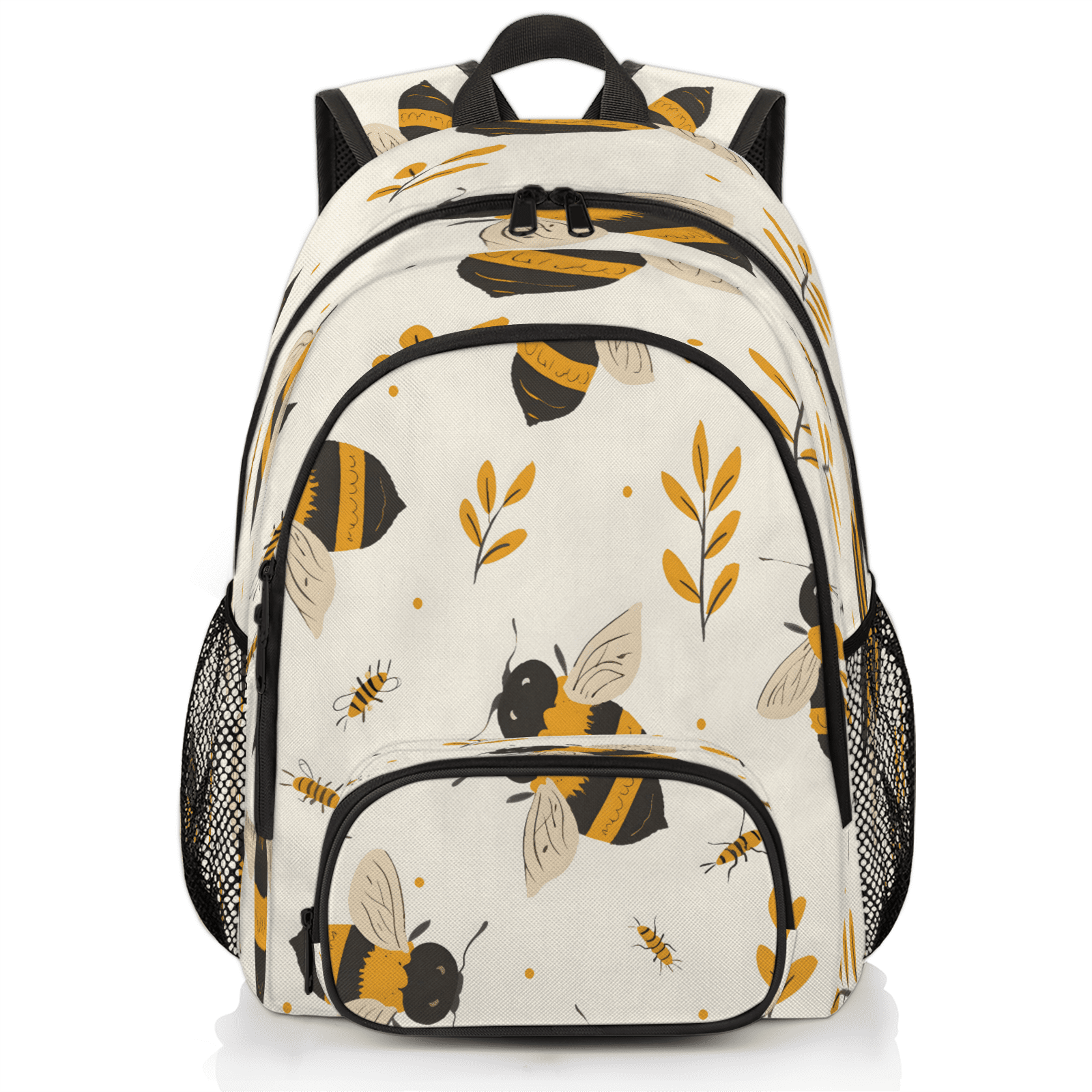 Herdesigns Honey Bee Laptop Backpack for Women Men, 18.3 Inch Large Computer Backpacks Fashion Teacher Nurse Bag Casual Daypack for Work Travel