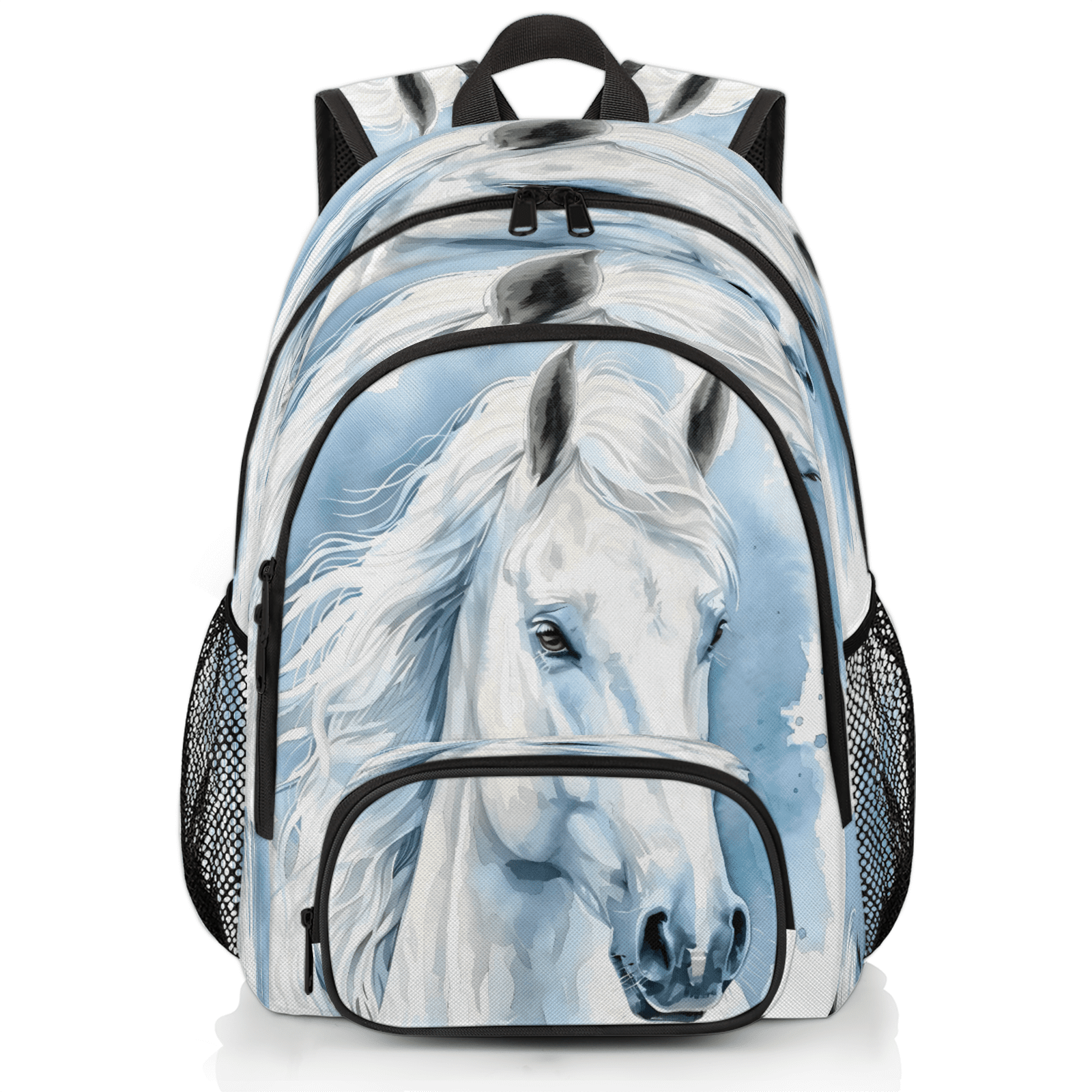Herdesigns Horse Animal Laptop Backpack for Women Men, 18.3 Inch Large Computer Backpacks Fashion Teacher Nurse Bag Casual Daypack for Work Travel