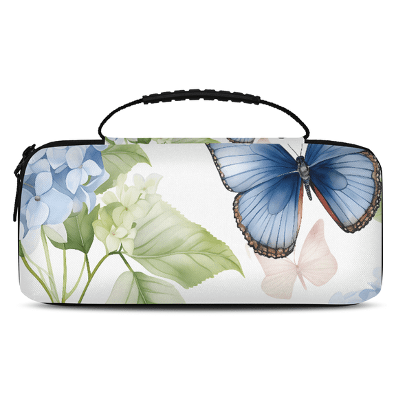 Herdesigns Hydrangea Butterfly Carrying Case for Nintendo Switch 2 with 20 Game Card Slots, Portable Travel Carry Case for Accessories and Console