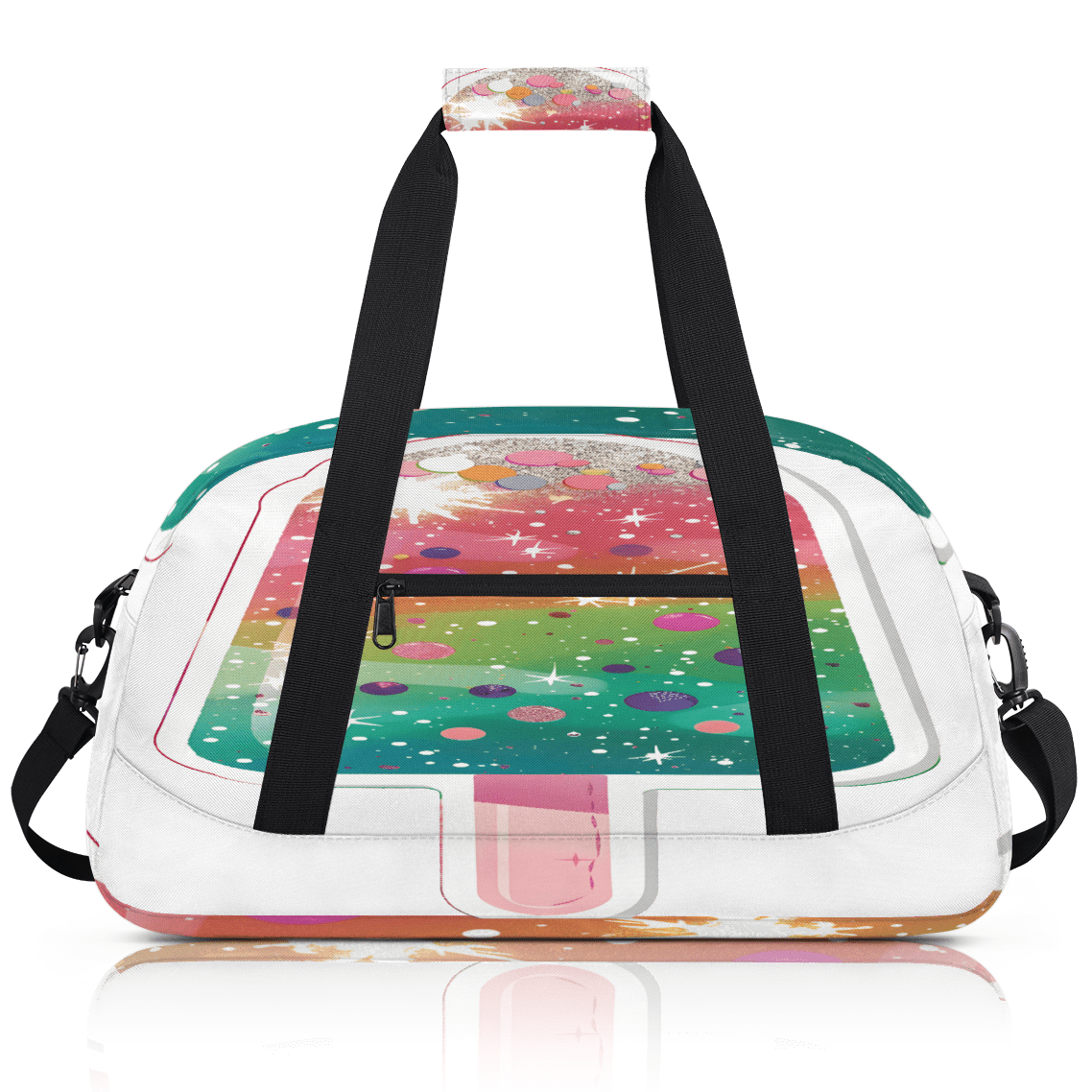 Herdesigns Ice Cream Sports Duffle Bag for Women & Men, Cute Ice Cream Gym Bag Dance Bag Overnight Bag Carry On Weekender Travel Bag