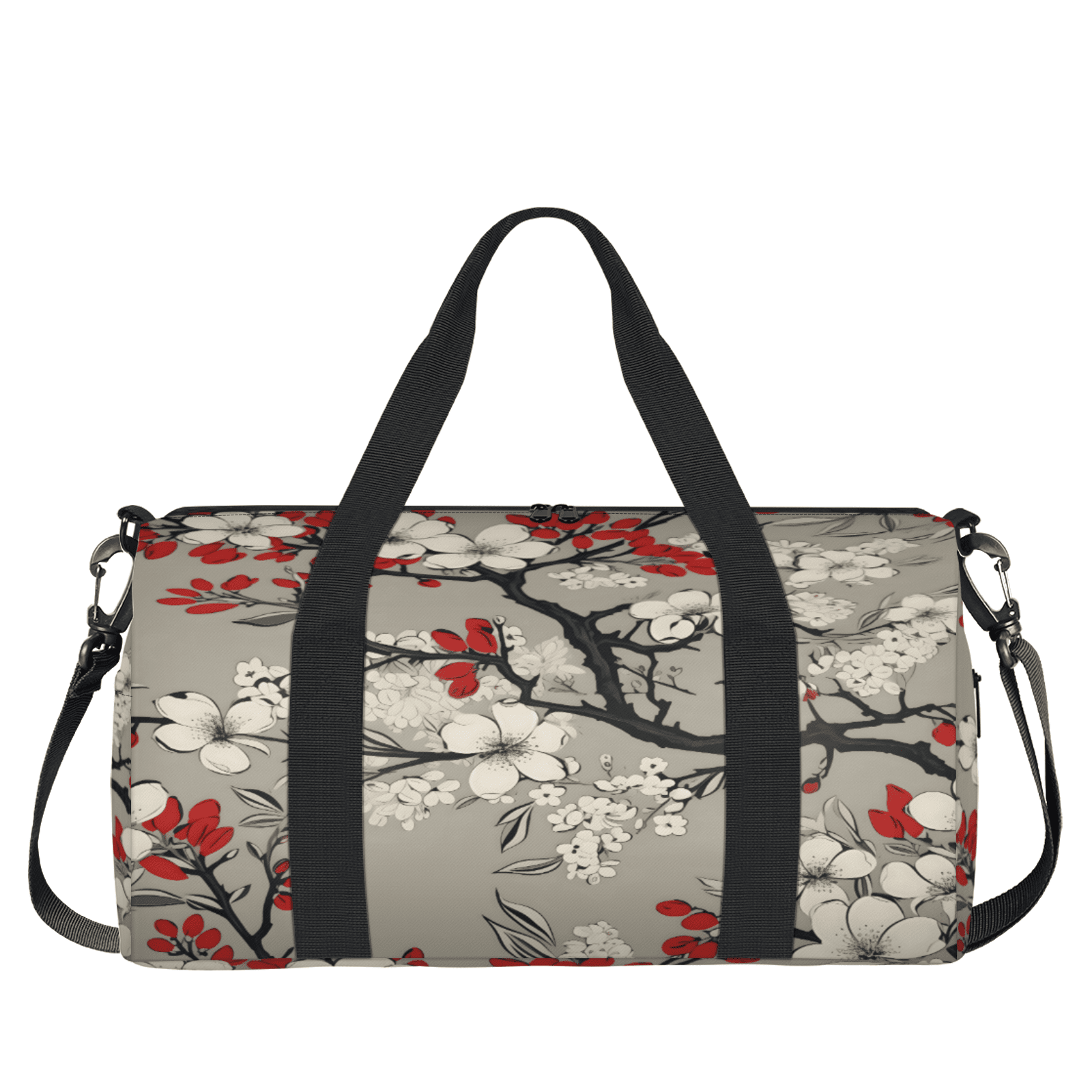 Herdesigns Japanese Cherry Blossom Gym Bag for Women, Duffle Bag for Travel Sport, Lightweight Waterproof Carry on Weekender Overnight Dance Yoga Workout Bags