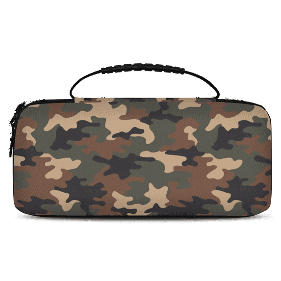 Herdesigns Jungle Camo Carrying Case for Nintendo Switch OLED Model 2021 & Switch 2017 with 20 Game Card Slots, Portable Travel Carry Case for Accessories and Console