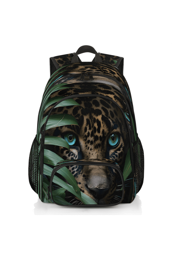 Jungle Leopard Laptop Backpack for Women Men, 18.3 Inch Travel Work Backpacks, Animals Waterproof Computer Casual Daypack Nurse Teacher Bags