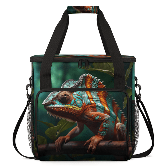 Herdesigns Jungle Lizard Coffee Maker Travel Tote Single Serve Station Organizer