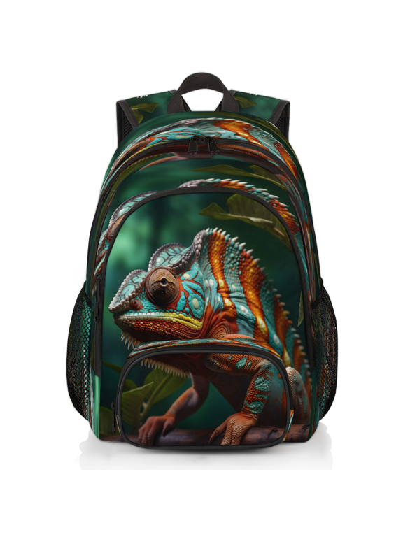 Jungle Lizard Laptop Backpack for Women Men, 18.3 Inch Large Computer Backpacks Fashion Teacher Nurse Bag Casual Daypack for Work Travel