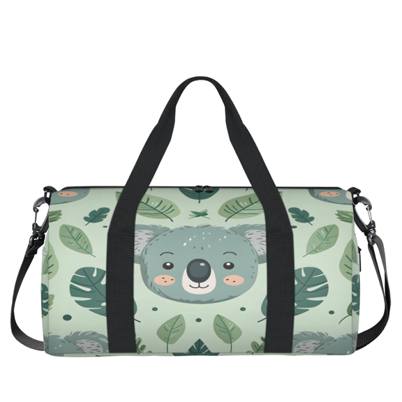 Herdesigns Koala Gym Bag for Women, Duffle Bag for Travel Sport, Cartoon Koala Lightweight Waterproof Carry on Weekender Dance Yoga Workout Bags