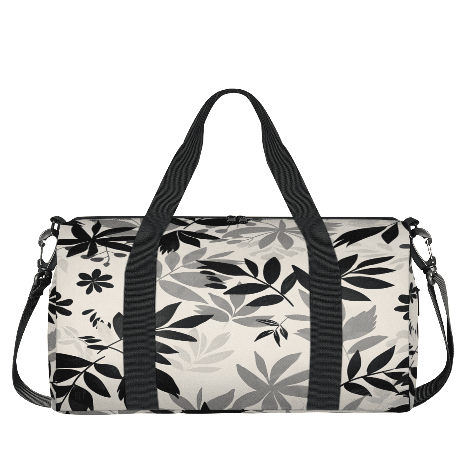 Herdesigns Leaves Gym Bag for Women, Duffle Bag for Travel Sport, Plant Leaves Lightweight Waterproof Carry on Weekender Dance Yoga Workout Bags