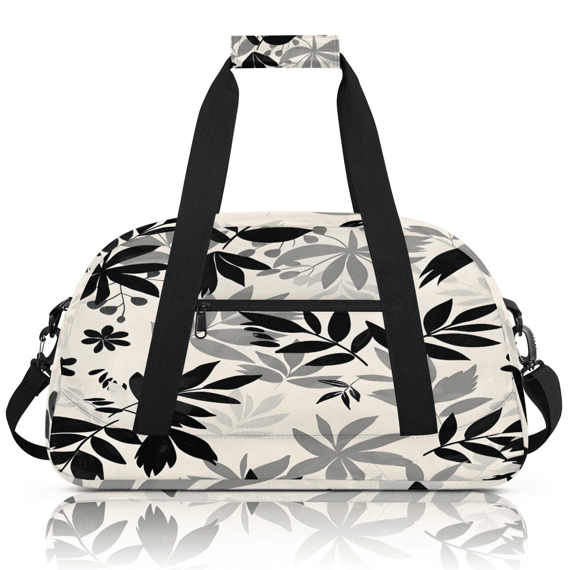 Herdesigns Leaves Sports Duffle Bag for Women & Men, Plant Leaves Gym Bag Dance Bag Overnight Bag Carry On Weekender Travel Bag