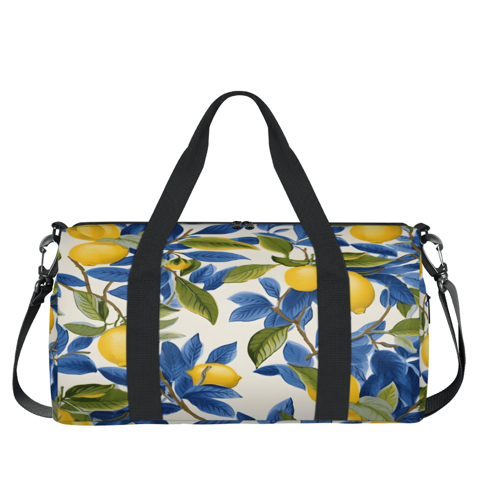 Herdesigns Lemon Gym Bag for Women, Duffle Bag for Travel Sport, Lemon Theme Lightweight Waterproof Carry on Weekender Dance Yoga Workout Bags