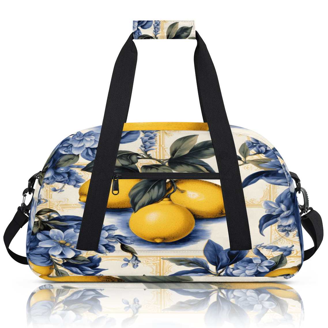 Herdesigns Lemon Sports Duffle Bag for Women & Men, Vintage Lemon Gym Bag Dance Bag Overnight Bag Carry On Weekender Travel Bag