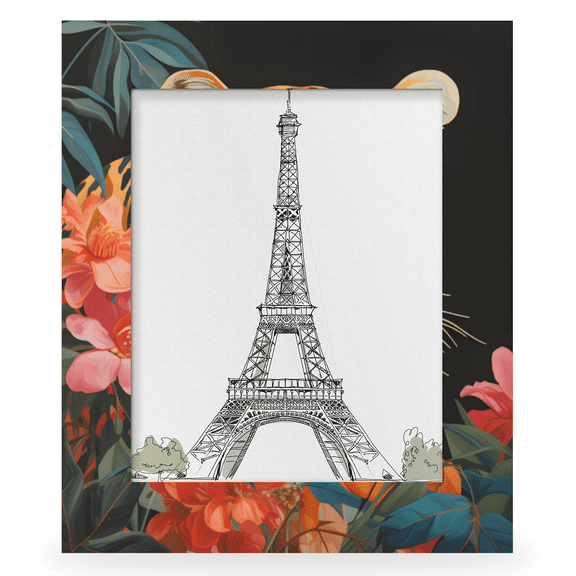 Herdesigns Leopard 11x14 Photo Frame, Wild Animal Wooden Picture Frame Fits 11x14in Photo, Wall Hanging or Tabletop Display