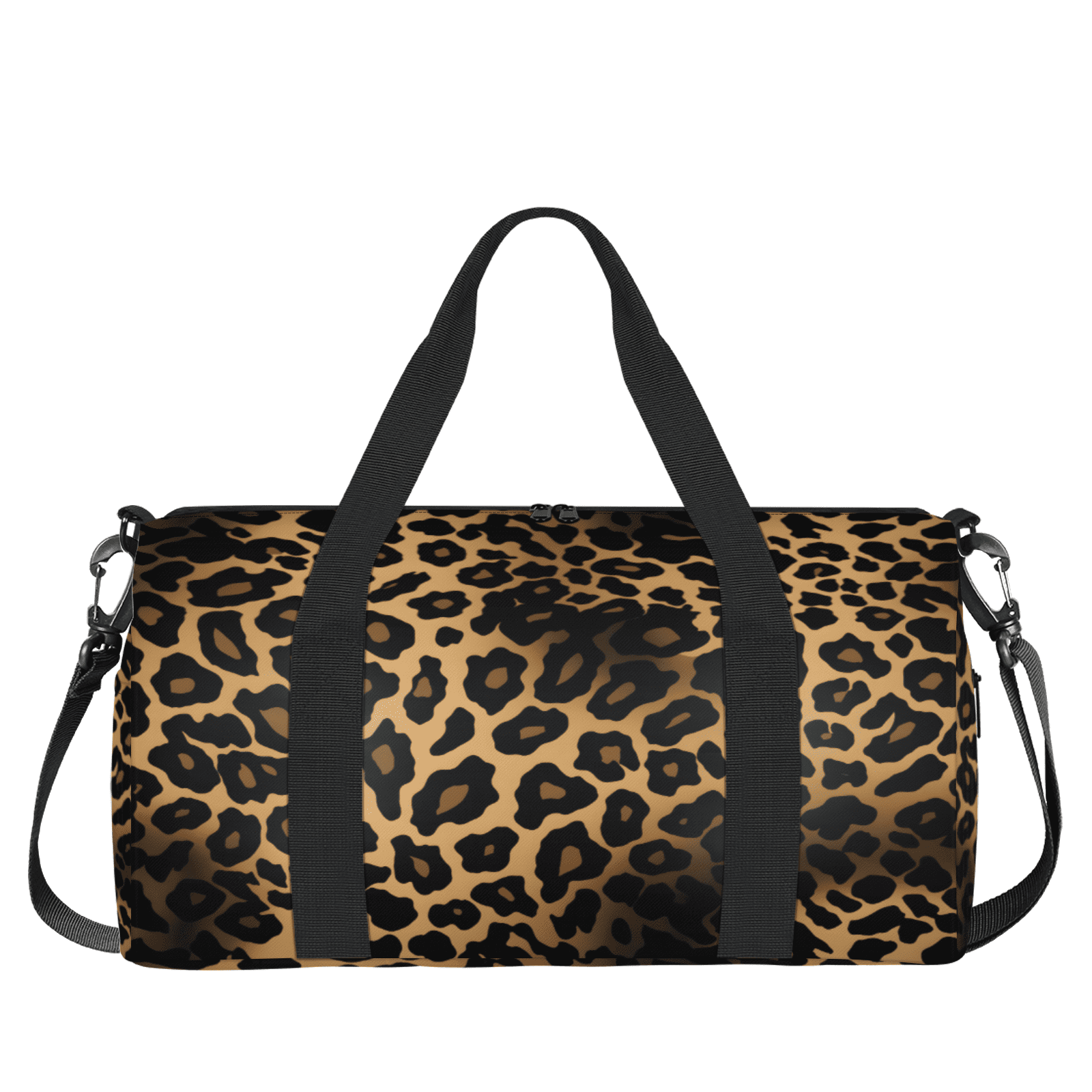 Herdesigns Leopard Cheetah Print Gym Bag for Women, Duffle Bag for Travel Sport, Lightweight Waterproof Carry on Weekender Overnight Dance Yoga Workout Bags