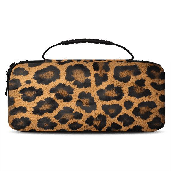 Herdesigns Leopard Print Carry Case Compatible with Nintendo Switch 2, with 20 Game Card Slots, Wild Safari Skin Pattern Portable Travel Carrying Case Pouch for Accessories & Games
