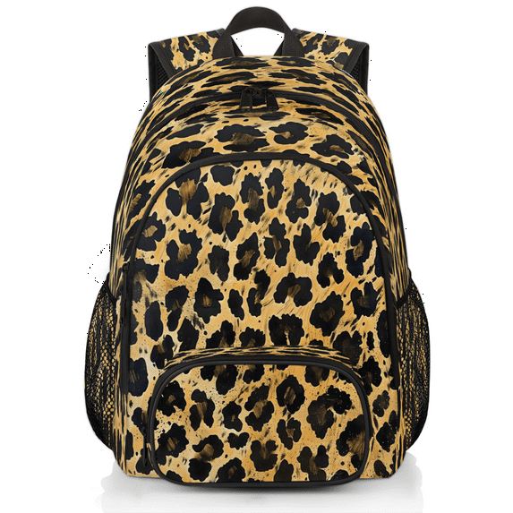 Herdesigns Leopard Print Laptop Backpack for Women Men, 18.3 Inch Large Computer Backpacks Fashion Teacher Nurse Bag Casual Daypack for Work Travel