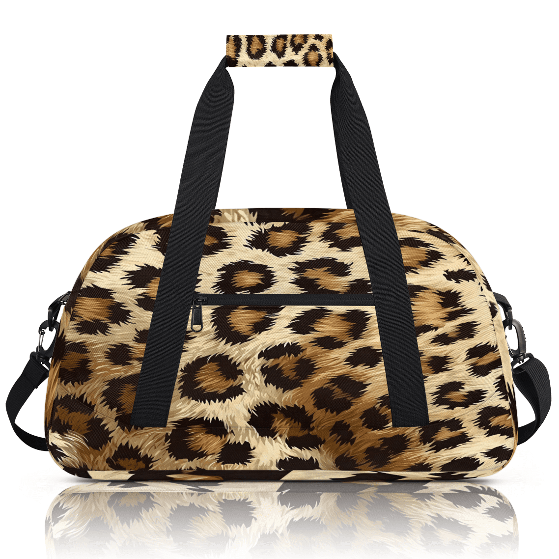 Herdesigns Sports Duffle Bags Travel Duffle Bag Gym Bag Vintage Leopard Print Weekender Travel Bag Waterproof Overnight Bag Carry On Travel Tote Bag Dance Bags