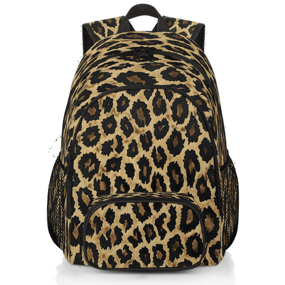 Herdesigns Leopard Print Wild Safari Skin Laptop Backpack for Women Men, 18.3 Inch Large Computer Backpacks Fashion Teacher Nurse Bag Casual Daypack for Work Travel