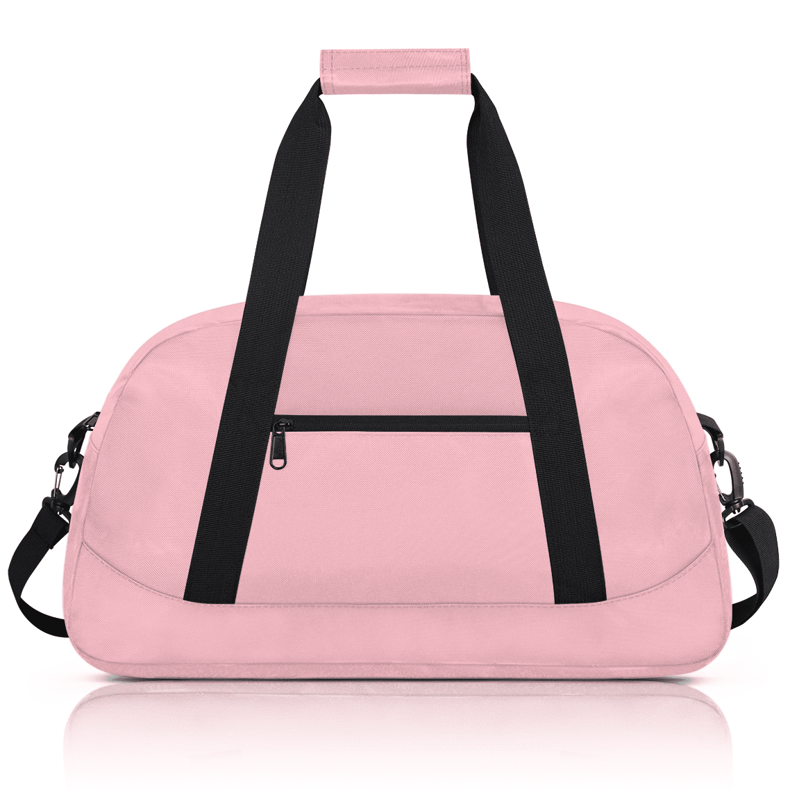 Herdesigns Light Pink Sports Duffle Bag for Women & Men, Gym Bag Dance Bag Overnight Bag Carry On Weekender Travel Bag