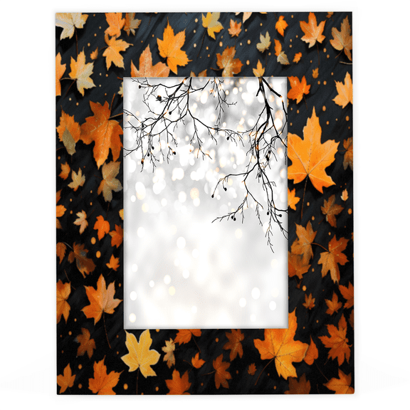 Herdesigns Maple Leaves 4x6 Picture Frame Wood Photo Frame Table Display or Wall Hanging Decoration for Vertical or Horizontal Display