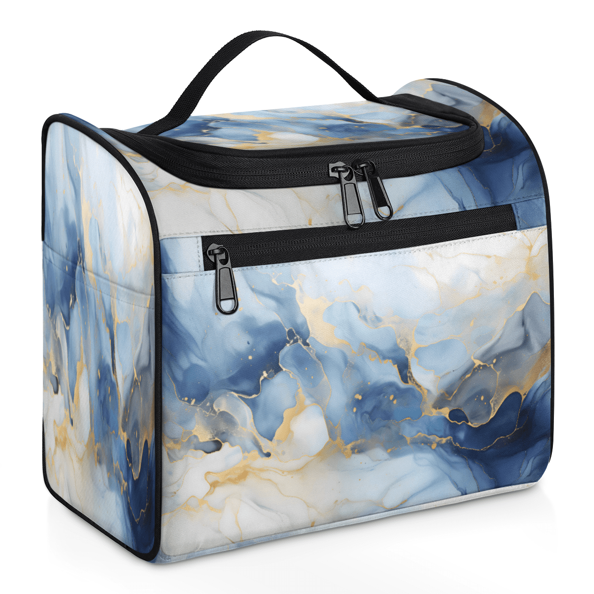 Herdesigns Marble Toiletry Bag for Women, Travel Makeup Bag, Waterproof Hanging Cosmetic Organizer for Toiletries & Makeup Essentials