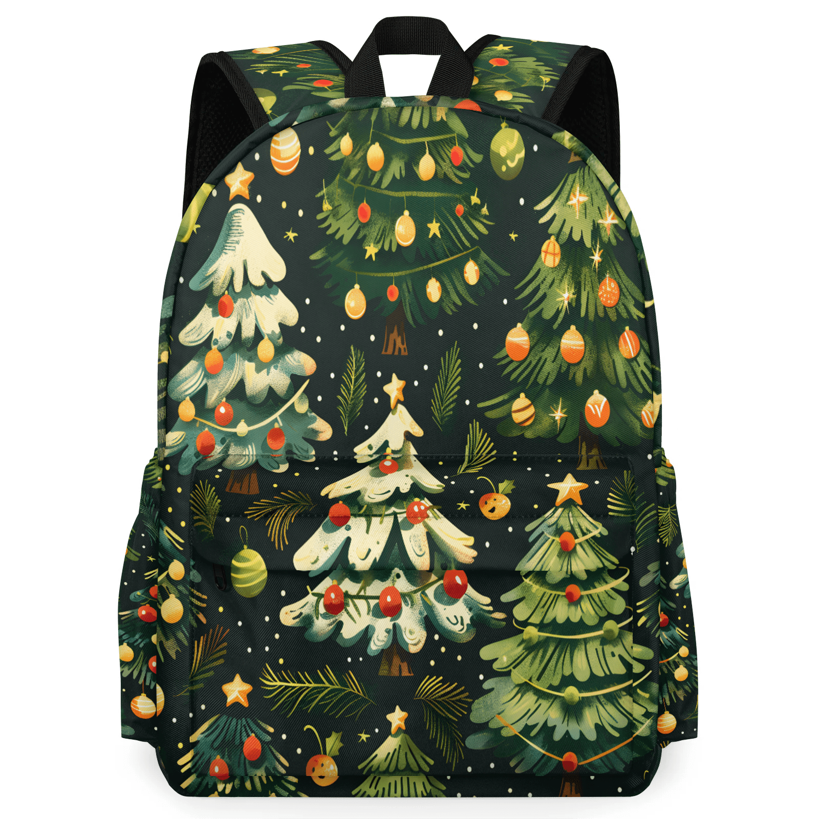 Herdesigns Merry Christmas Backpack for Men Women, Lightweight Laptop Backpack 16.3 Inch Christmas Tree Casual Daypack for Travel Work Commuter